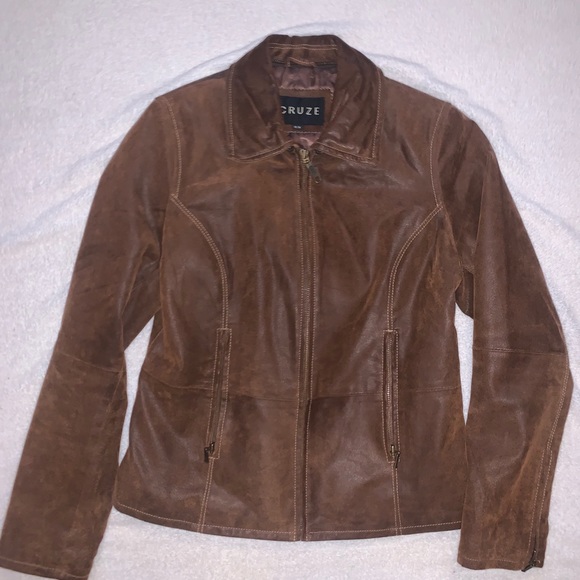 Brown Leather Jacket - Picture 1 of 3